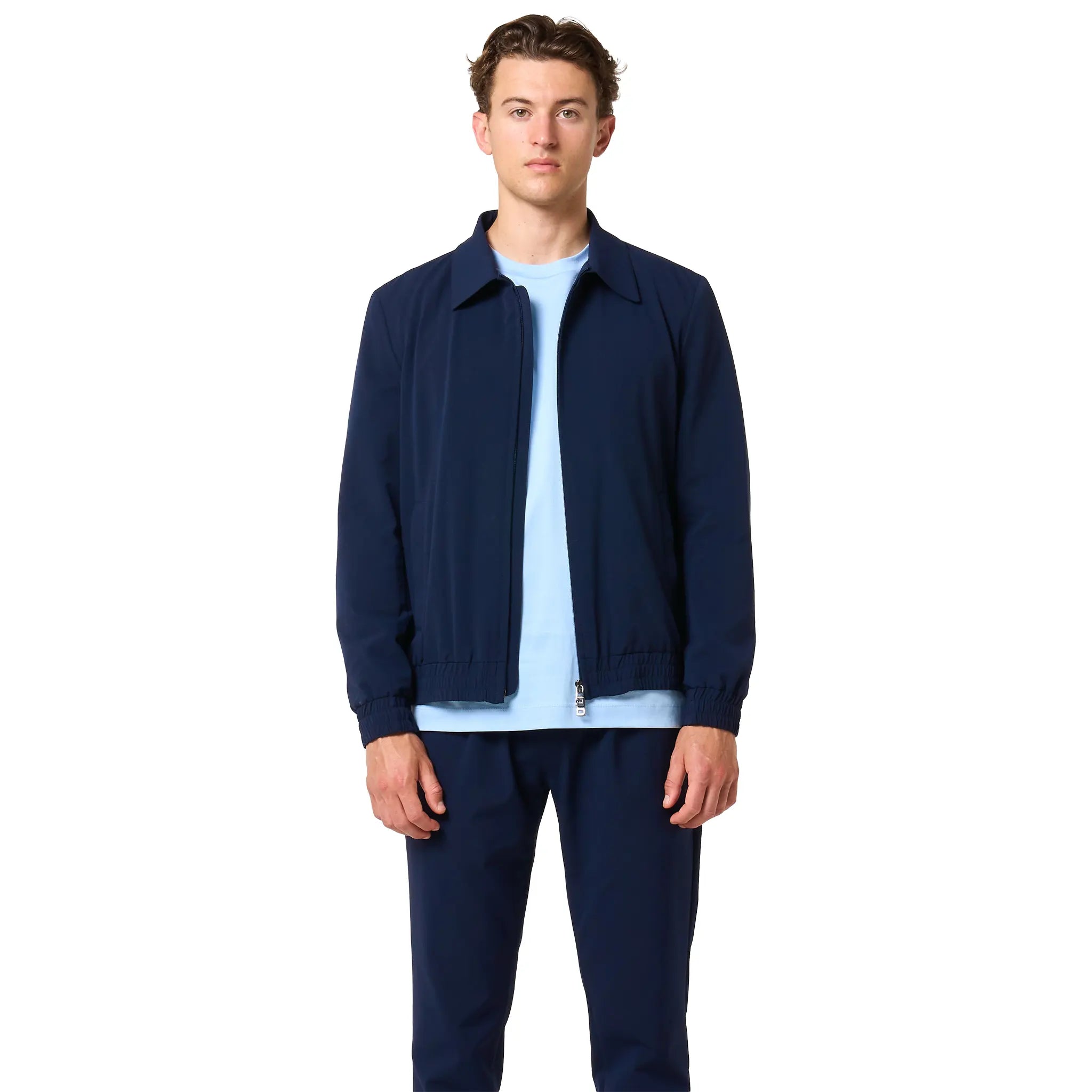 Front View of Loiano Tech Navy Jacket